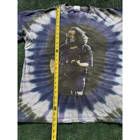 Vintage 1995 Jerry Garcia Purple Tie Dye Size Large T-Shirt XL Grateful Dead - Picture 9 of 13